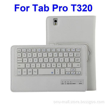 Detachable Flip Stand Bluetooth Keyboard Leather Case for Samsung Galaxy Tab Pro 8.4 T320